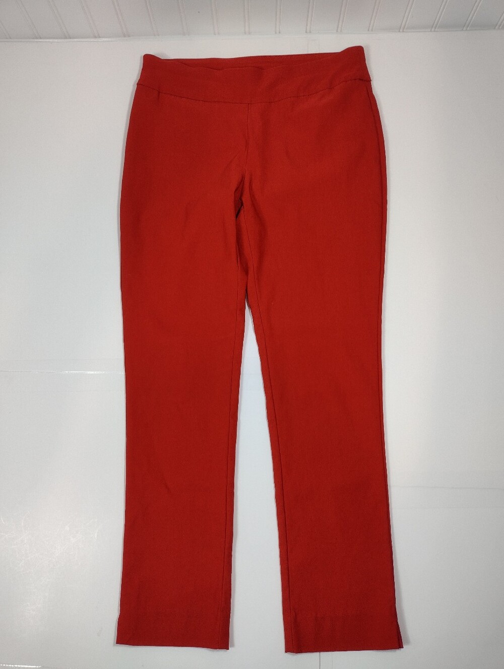 Chico's Slim Ponte Pants in Bright Red Stretchy (00P) - Picture 14 of 14